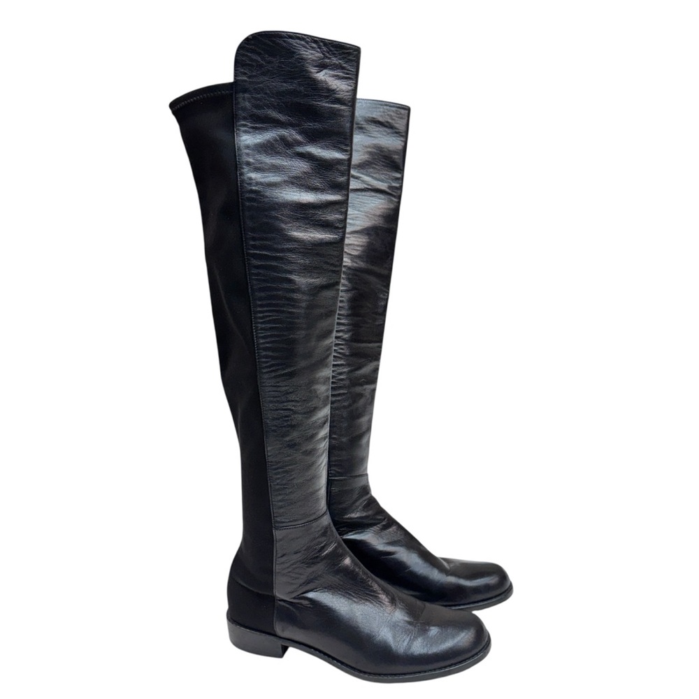 Stuart Weitzman Over the Knee Tall Black Boots 7